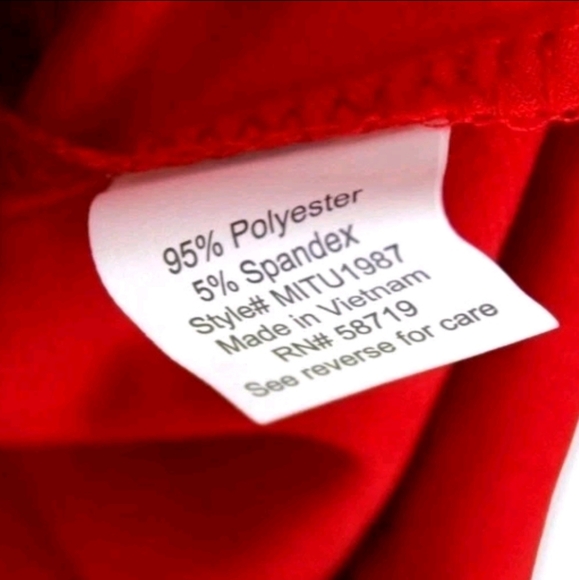 New NY Collection Women's Orange Blouse Pearl-like Accent Fashionable Size XL - Picture 6 of 8